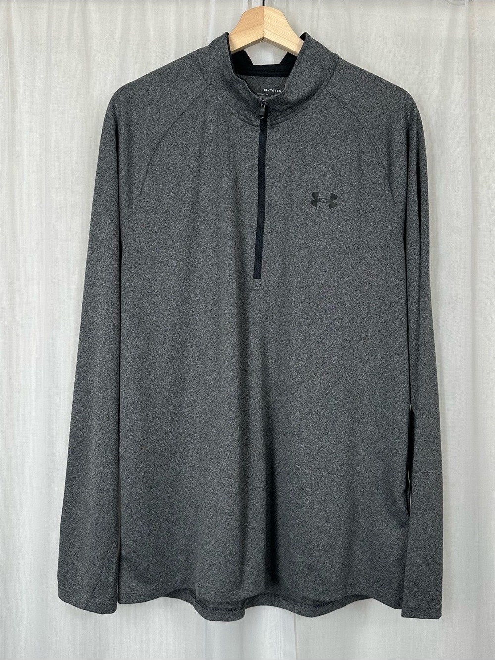 Under Armour UA Tech 2.0 1/2 Zip Gray Pullover‎ Mens XL Loose Fit 1328495